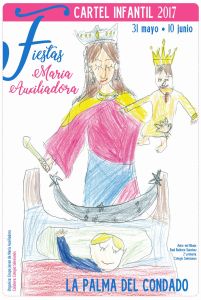 Cartel Infantil de las Fiestas de María Auxiliadora. La Palma del Condado 