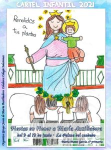 Cartel Infantil de las Fiestas de María Auxiliadora. La Palma del Condado 
