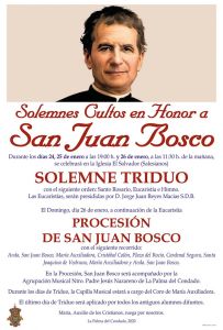 cultos en honor a San Juan Bosco 