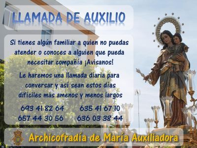 Llamada de auxilio por los que están solos 